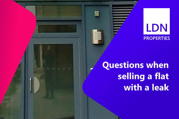 Questions when selling a flat with a leak - header Questions when selling a flat with a leak