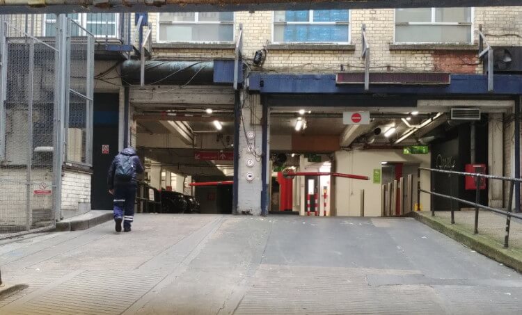 Entrance to a car park Car park entrance