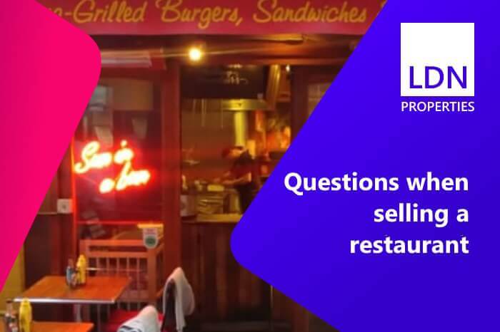 Questions when selling a restaurant - section header Questions when selling a restaurant