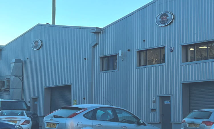 Warehouse on industrial estate Warehouse on industrial estate