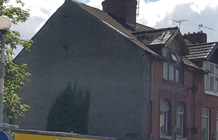 Billboard space on side of building Billboard space on side of building