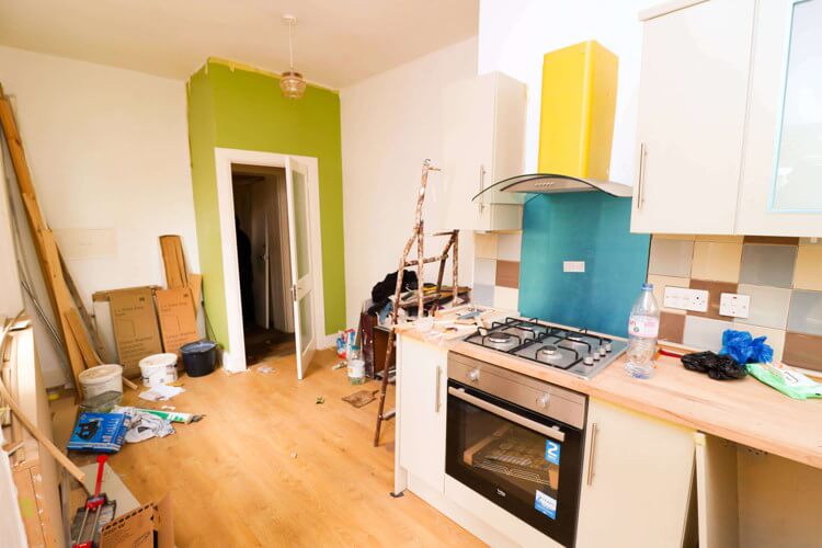 Selling property with half-finished kitchen Selling property half-finished