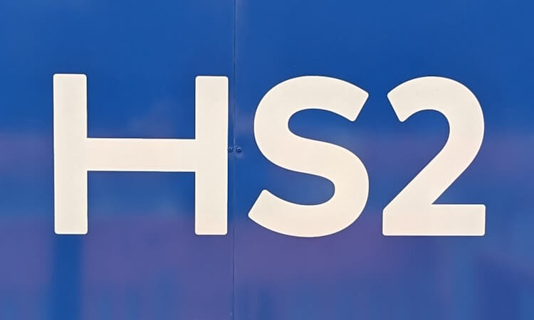 HS2 train sign HS2 train sign