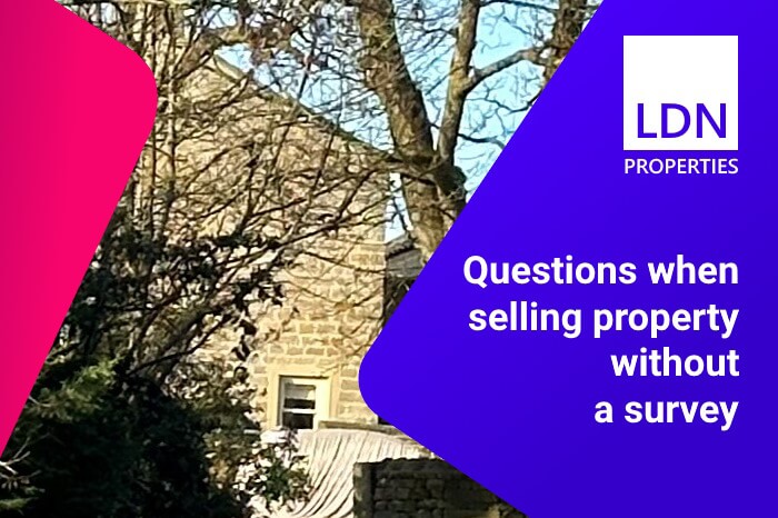 Questions when selling property without a survey - section header Questions when selling property without a survey
