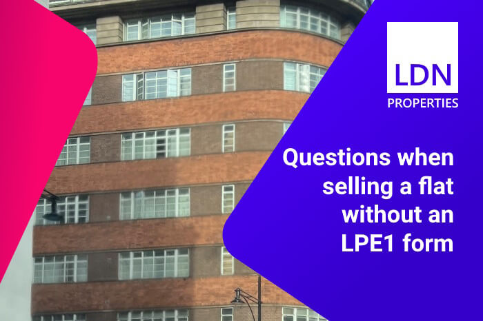 Questions when selling a flat without an LPE1 form - section header Questions when selling a flat without an LPE1 form