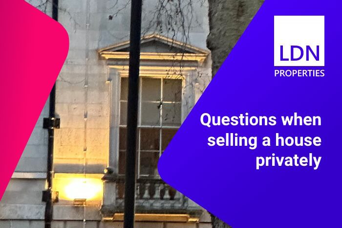 Questions when selling a house privately - section header Questions when selling a house privately