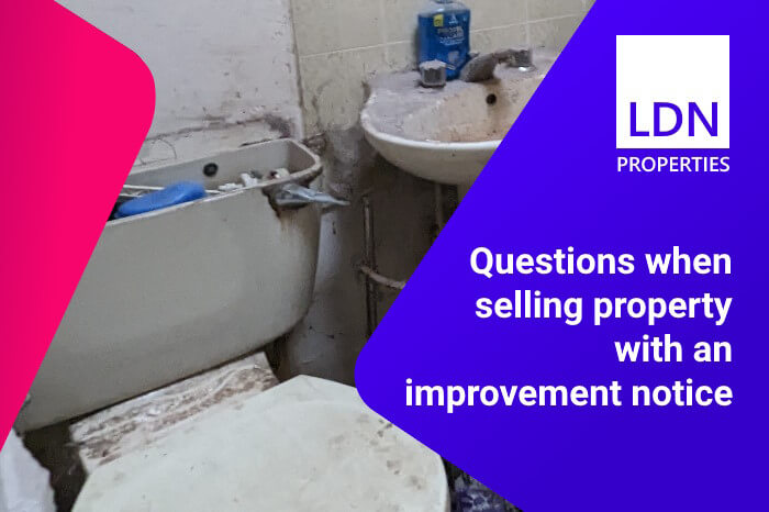 Questions when selling property with an improvement order - section header Questions when selling property with an improvement order