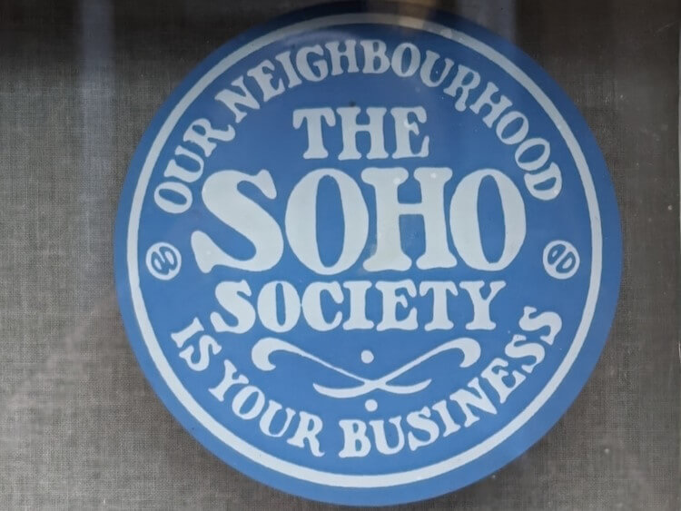 Soho Society Sign Soho Society Sign