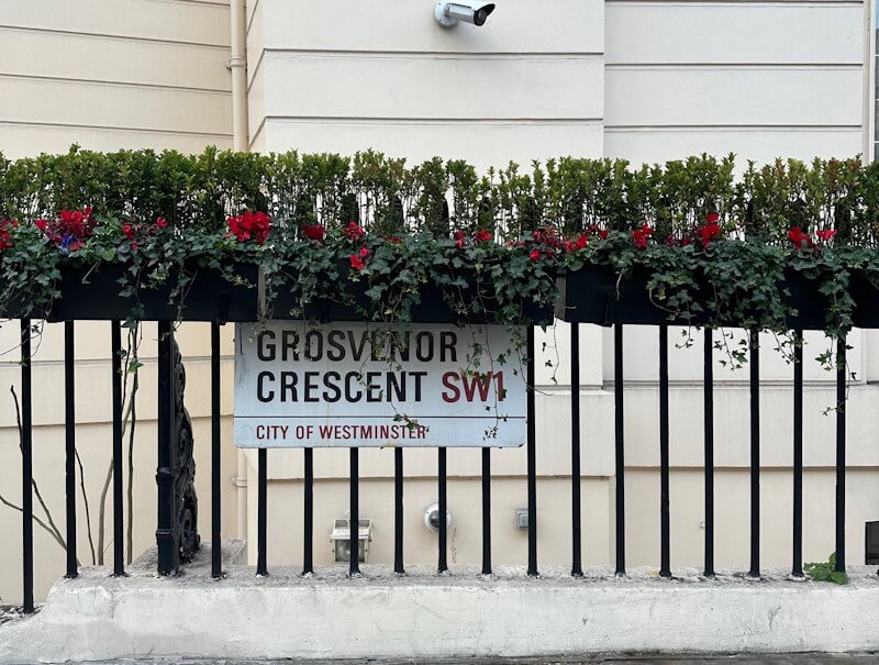 Grosvenor Crescent in Belgravia